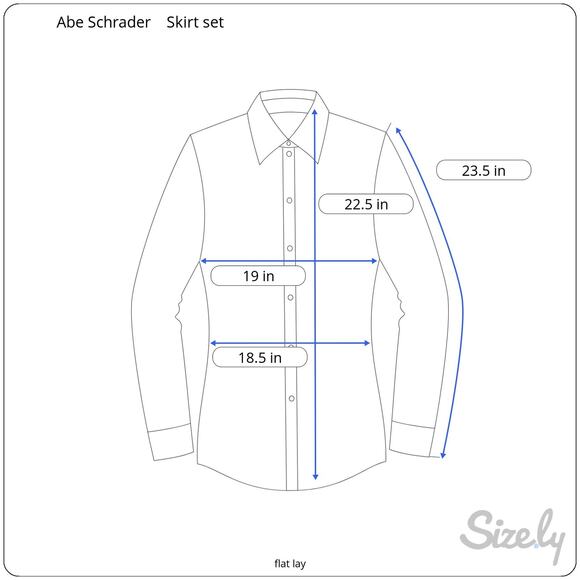 VIntage 70's Abe Schrader Faux Suede Green Shirt Skirt Set Retro Mod See Sizing - Picture 14 of 15